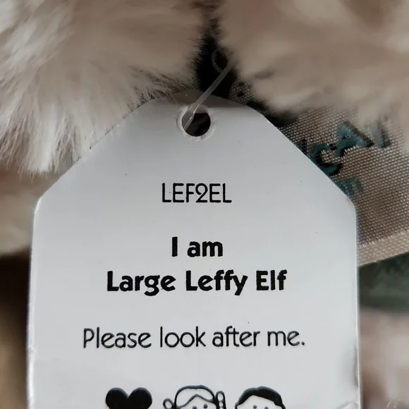 Jellycat Large Leffy Christmas Elf Doll in Green Coat and Red Hat - Picture 6 of 12